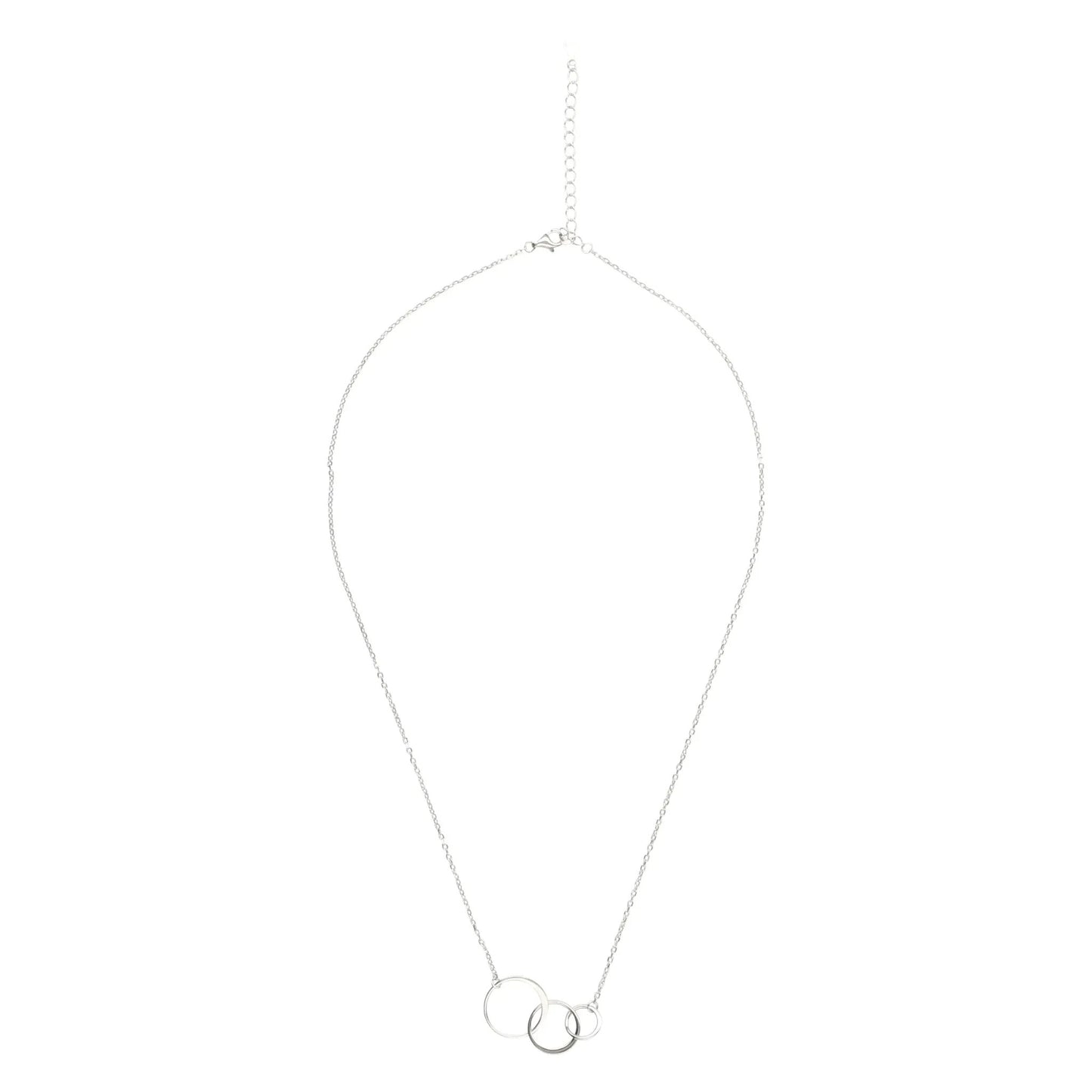 Three Circle Pendant Necklace - Interlocking necklace by Nichestar