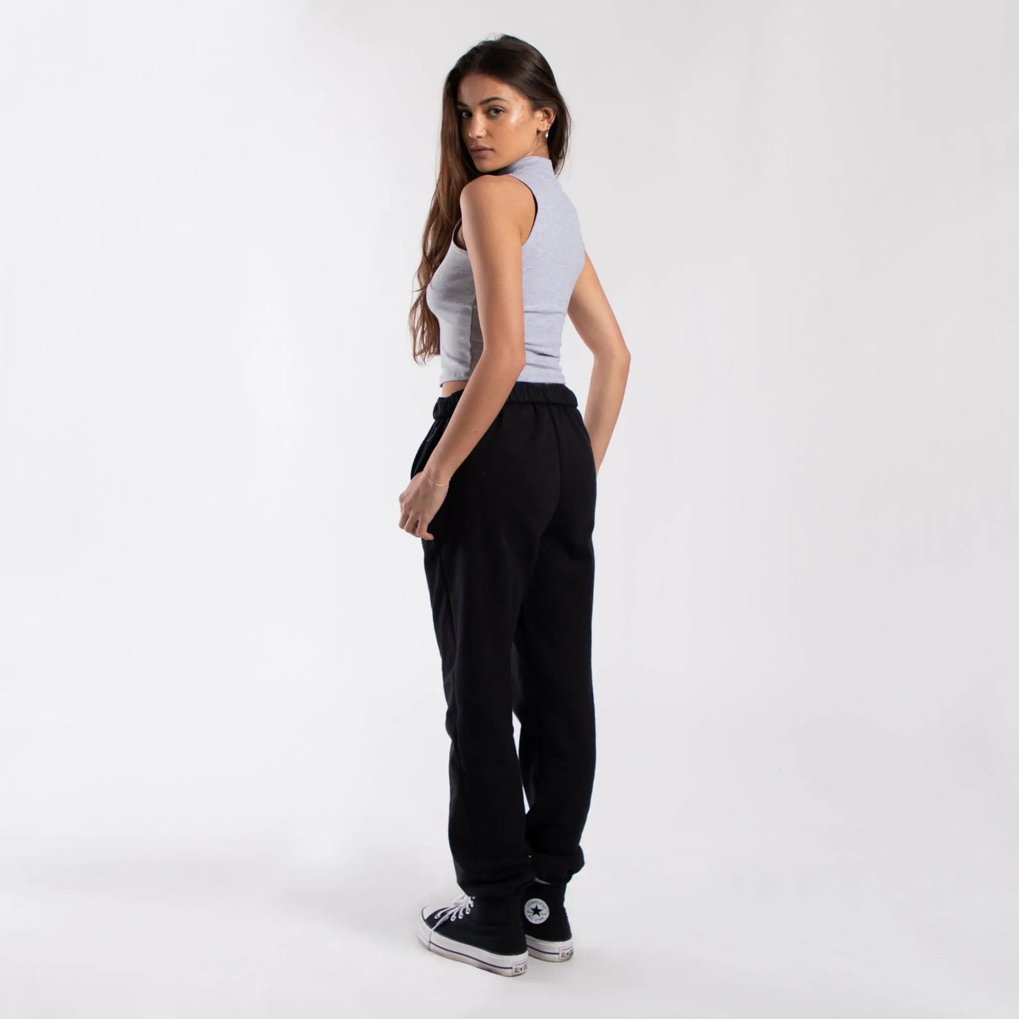 0890 - Women's Mock Neck Cropped Muscle Tank by POS Wholesale