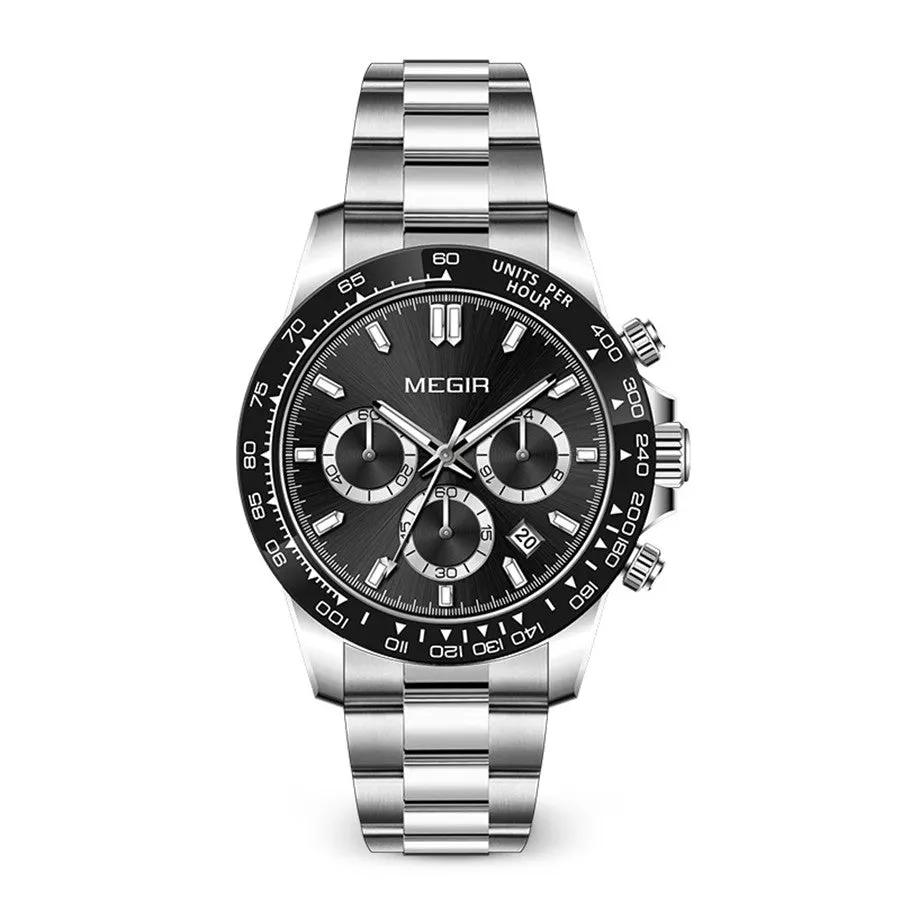 MEGIR Fashion Men Business Watches Stainless Steel Quartz Watch Luxury Casual Sport Wristwatch Waterproof Clock Reloj Hombre 8104 by MEGIR WATCH GROUP