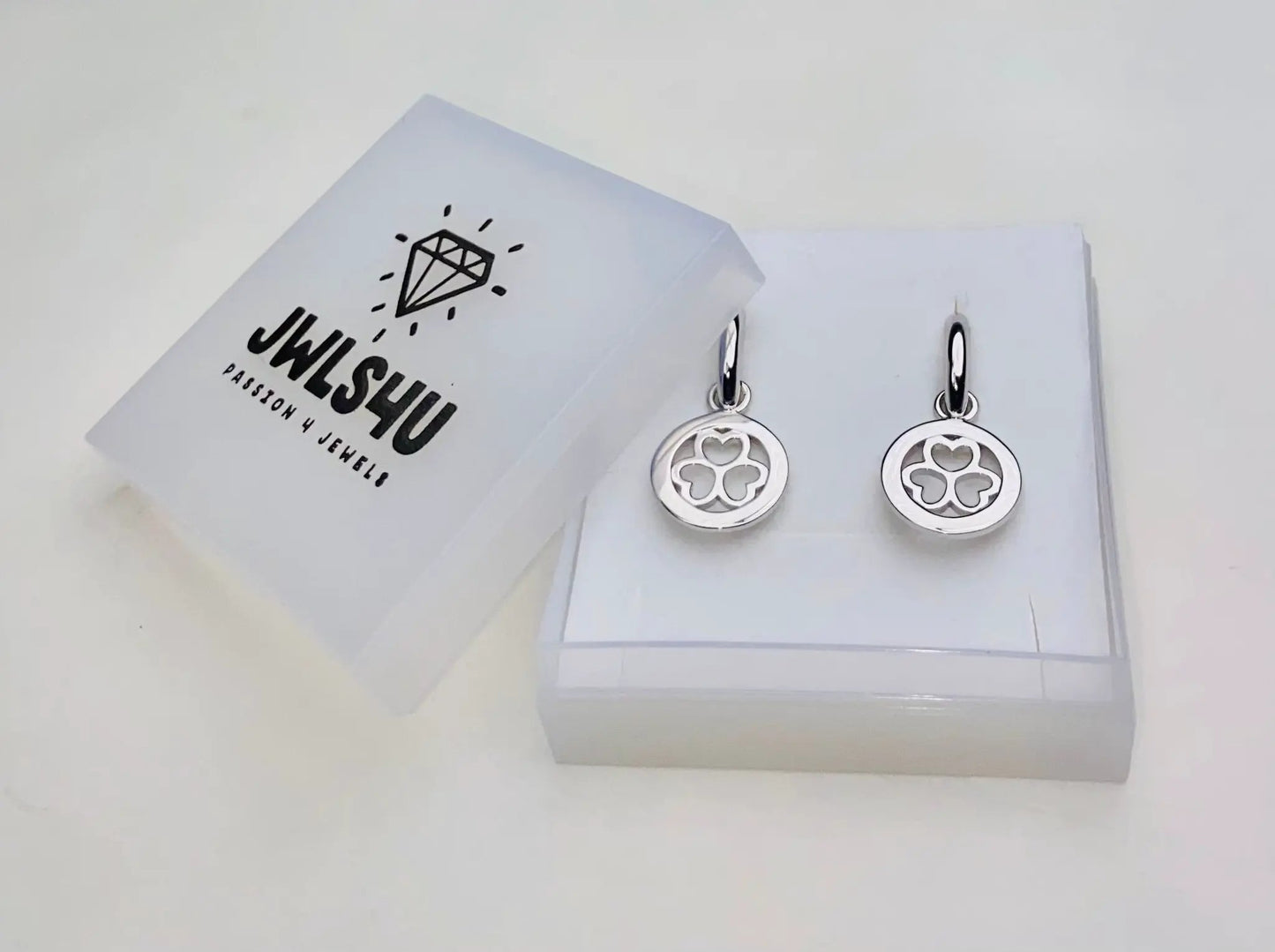 Oorringen met Klavertje Vier Zilver JE016S by Jwls4u