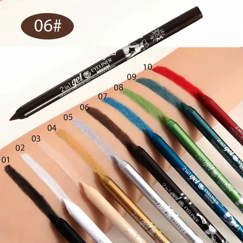 Waterproof Eyeliner Long Lasting Pencil Colourful Pigment Blue Black White Color Gel Eye Liner Pen Makeup Eye Beauty Cosmetics by SXILOVE Makeup Store
