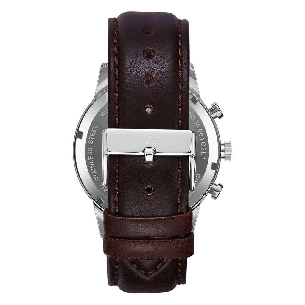 Trnda Men's Stainless Steel Watch, Brown Leather | Trn-W43sl by TRNDA