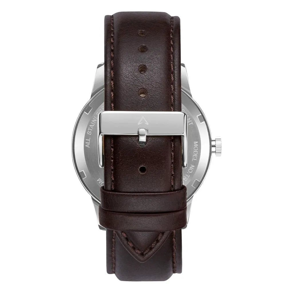 Trnda Men's Stainless Steel Watch, Brown Leather | Trn-Ss43sl by TRNDA