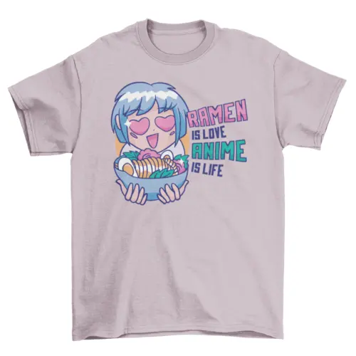 Ramen & anime t-shirt by Turquoise Theseus