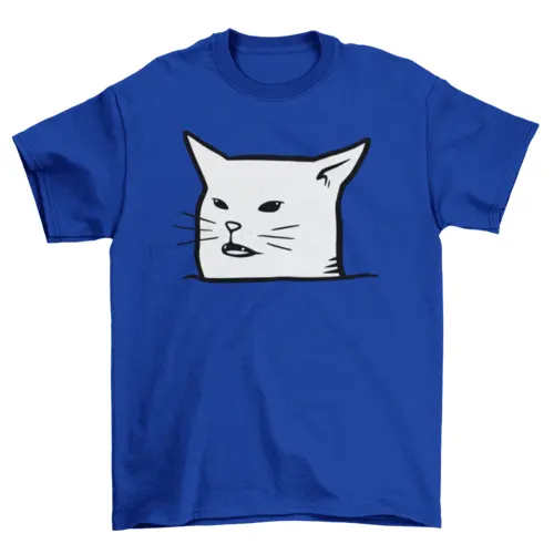 Unimpressed Meh Black Cat T-shirt by Turquoise Theseus