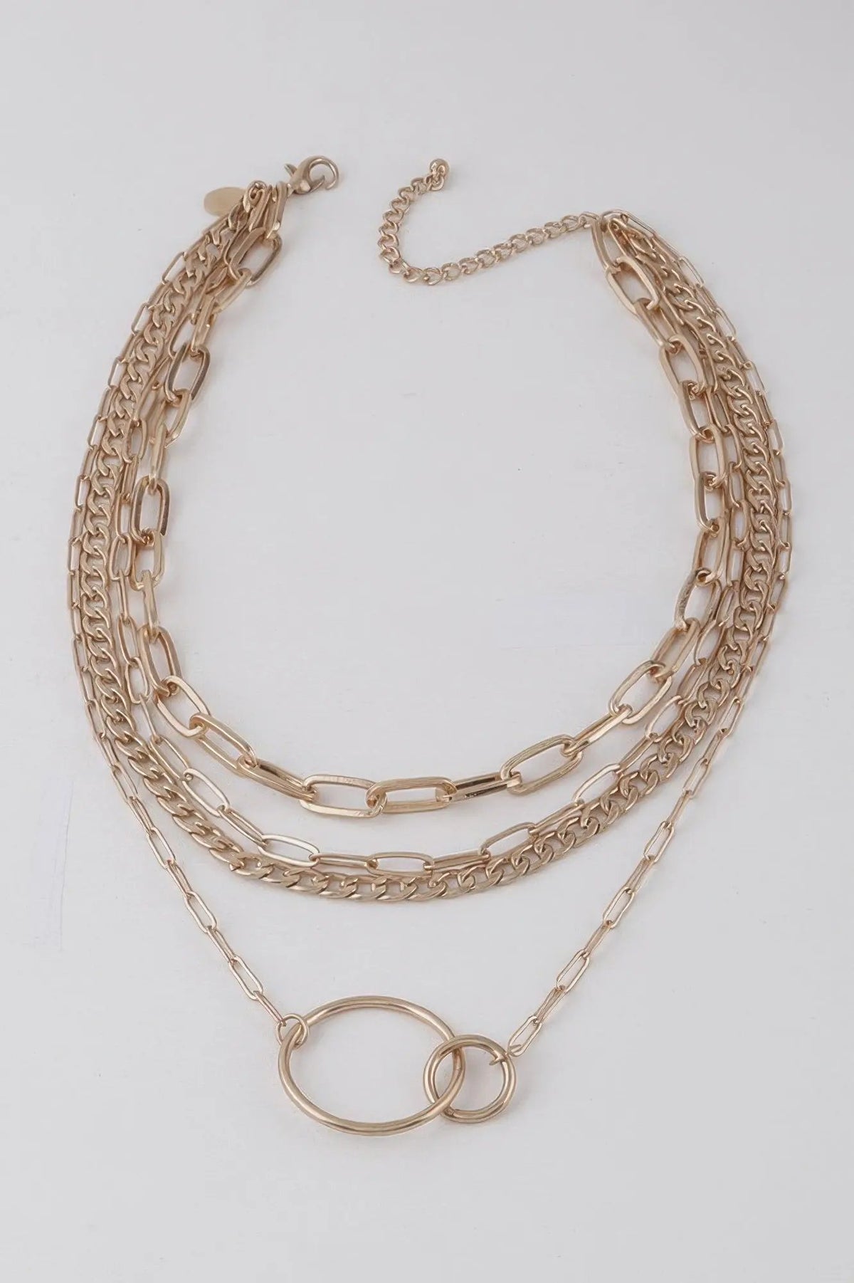 Women's Multi Linked Circles Chain Necklace BYMANYC ® New York CONTEMPORARY VIBRANT MODERN FASHION - New Collection by BYMANYC New York