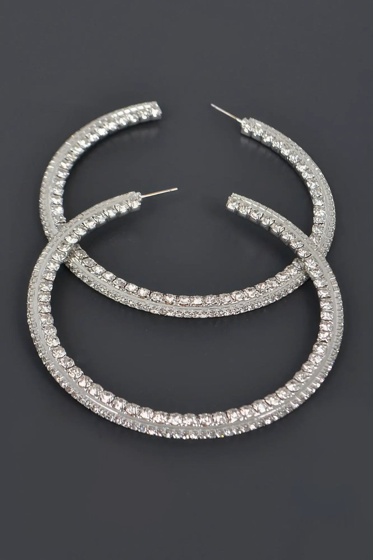 Women's 80mm Rhinestone Hoop Earrings BYMANYC ® New York CONTEMPORARY VIBRANT MODERN FASHION - New Collection by BYMANYC New York