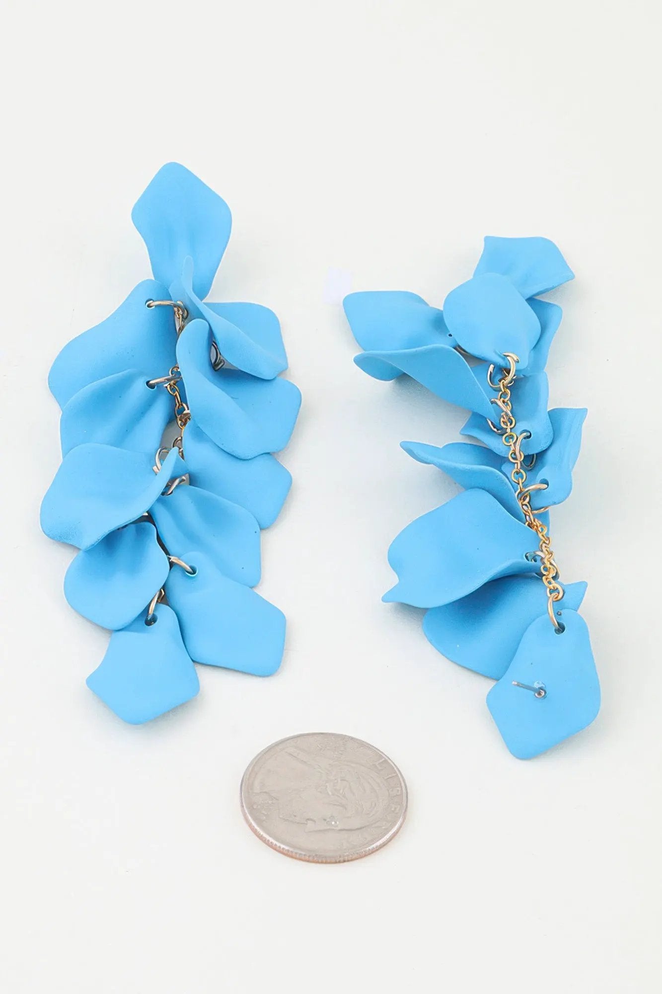 Women's Drop Earrings Bright Petal Blossom BYMANYC ® New York FLORAL SCULPTURAL STATEMENT DANGLE - New Collection by BYMANYC New York