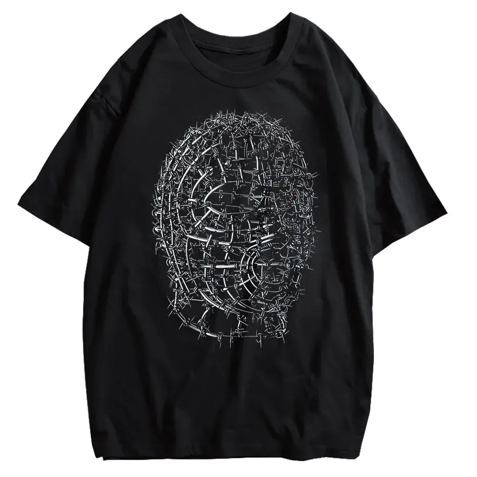 Gothic Vintage Grunge Y2K Oversized Anime T-Shirt by Vimost Shop