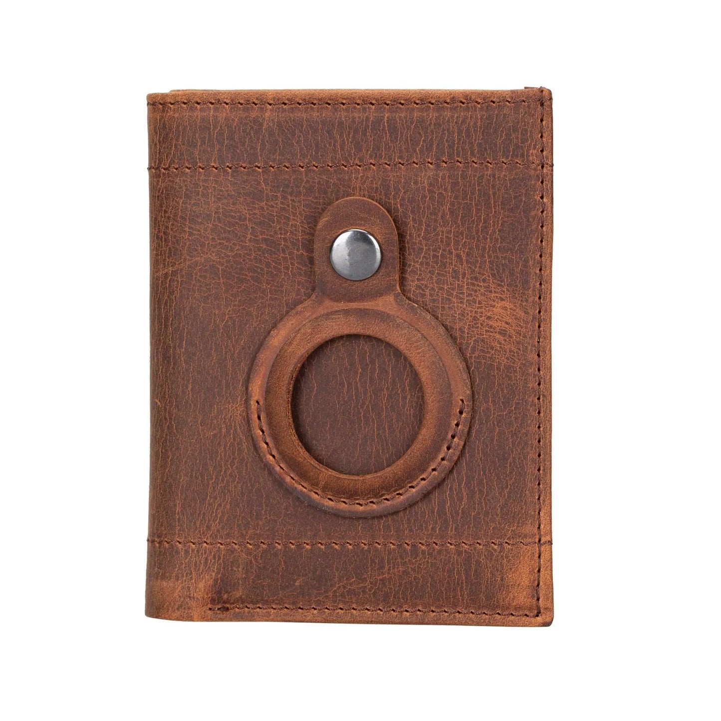 Glendo Apple AirTag Slot Leather Wallet, Handcrafted, Unisex by TORONATA