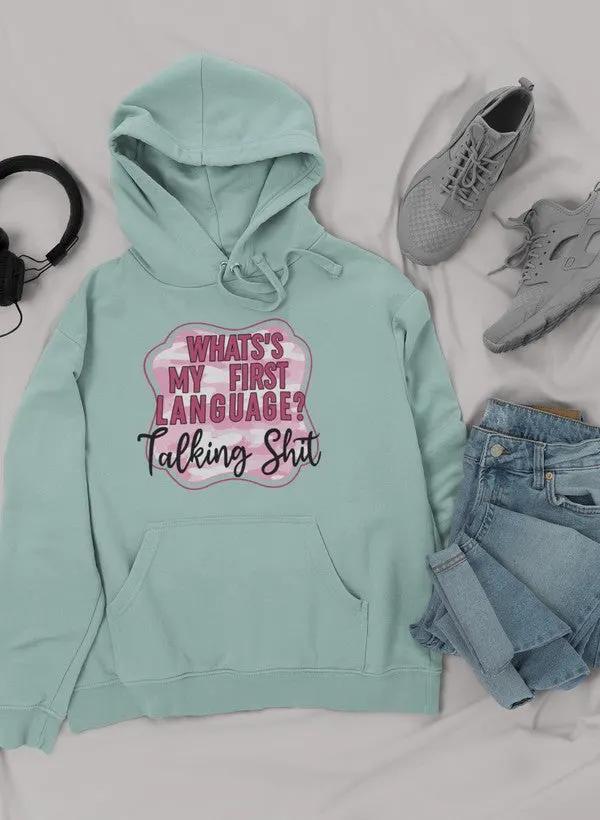 My First Language Hoodie by Merch