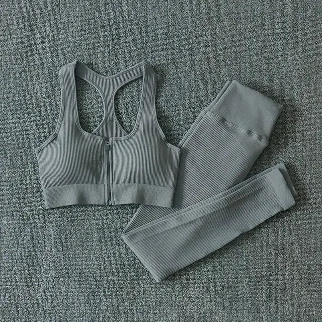 Women Fitness Yoga Sets Seamless Sports Suits Workout Clothes Sports Bra Gym Leggings Sports Wear Gym Clothing Sportswear by Vimost Shop