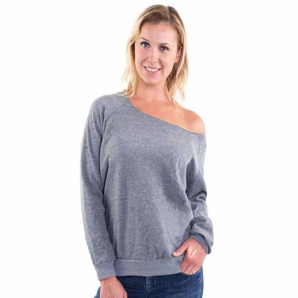 6007 - Women's Fleece Off Shoulder Pullover Sweatshirt by POS Wholesale