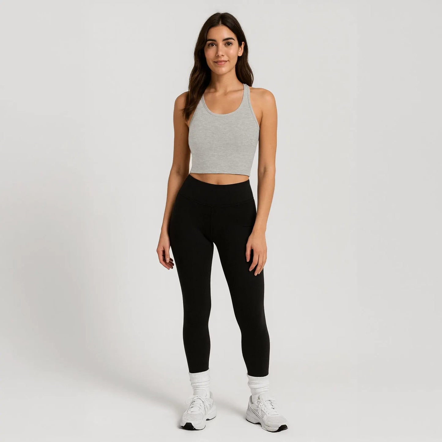 4010 - Women's Cropped 2x1 Ribbed Tank by POS Wholesale