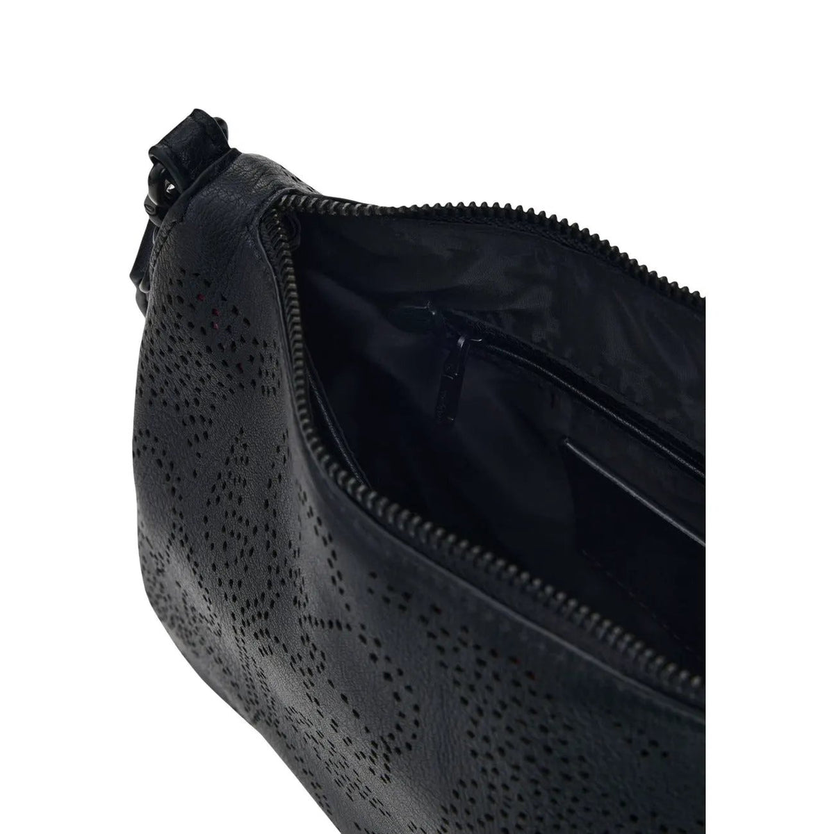 Desigual Stylish Black Women Handbag With Braided Strap And Zip Pocket by Desigual