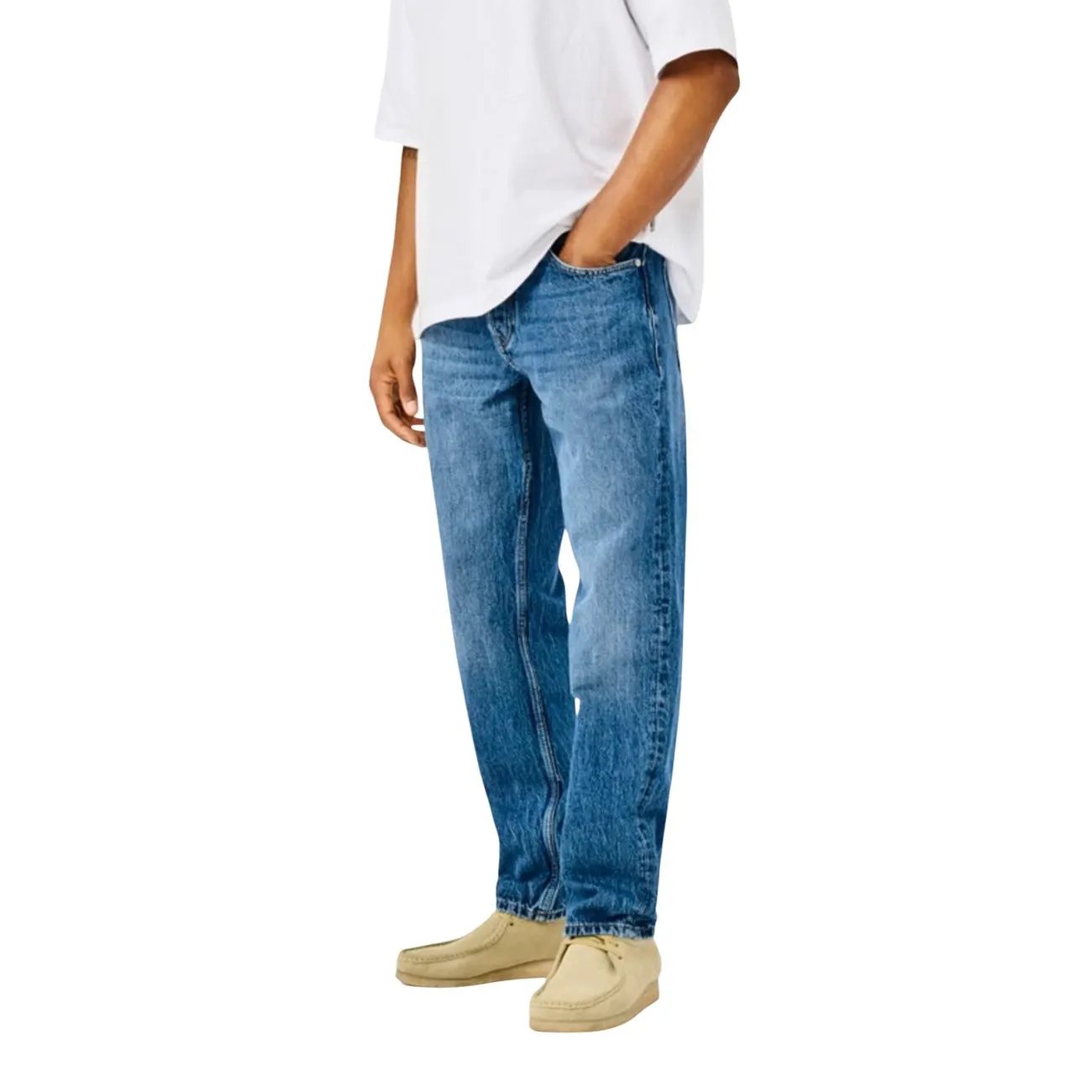 Only And Sons Men Light Blue Organic Cotton Comfortable Denim Jeans by Only & Sons