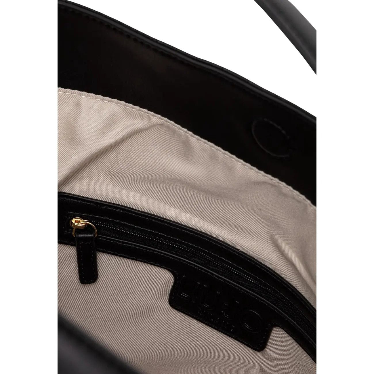 Liu Jo Women Elegant Black Leather Crossbody Handbag With Zip Pocket by Liu Jo