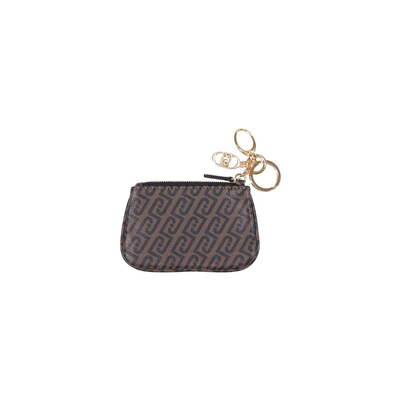 Liu Jo Women Brown Envelope Keyring Zip Pouch With Dog Print Design by Liu Jo