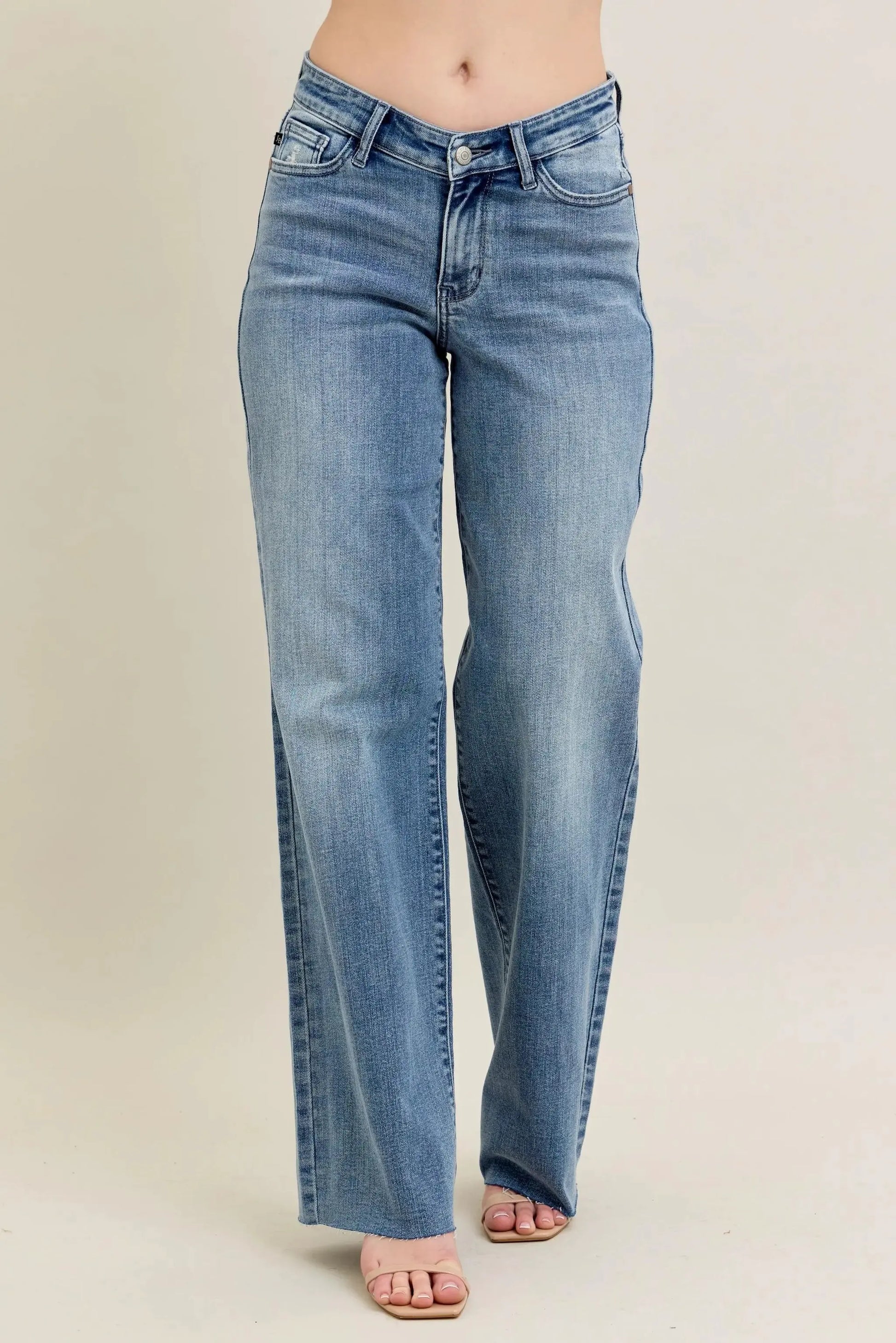 Judy Blue Full Size V - Front Baggy Jeans Plus Size by Judy Blue