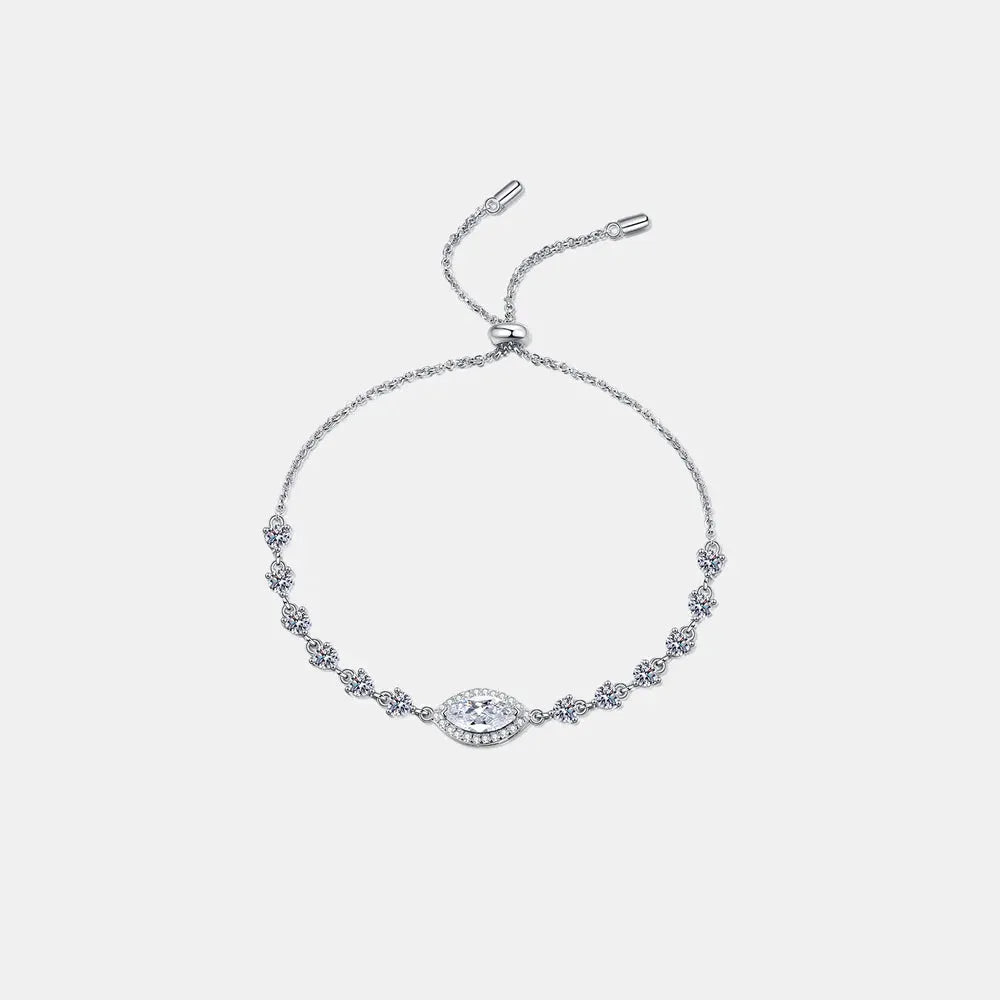 1 Carat Moissanite 925 Sterling Silver Bracelet by Partner Label