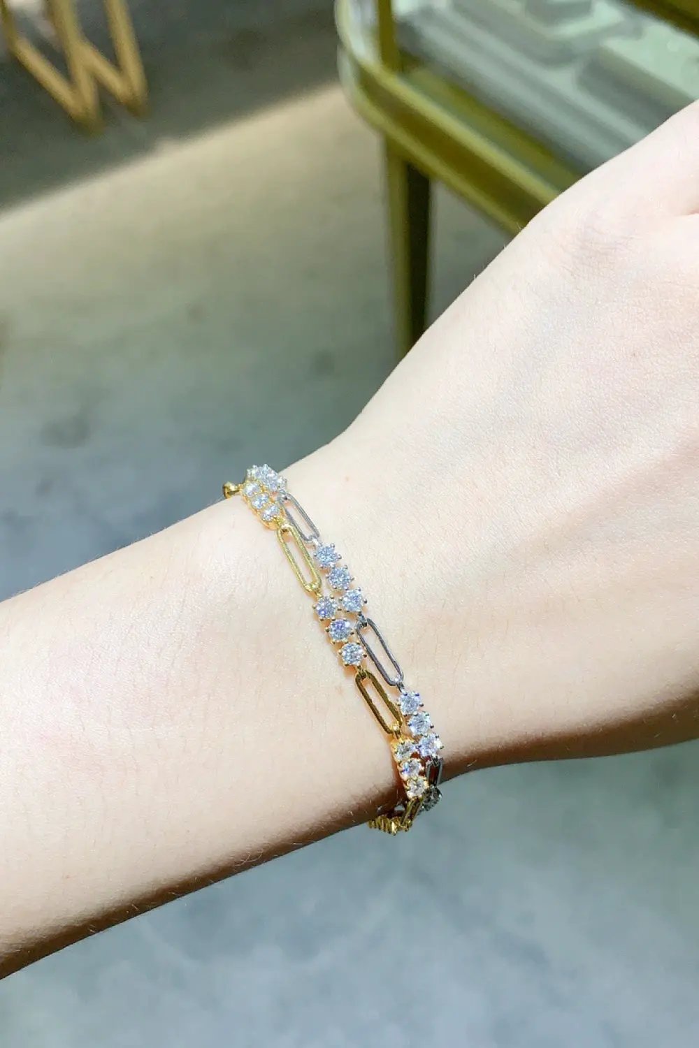 1.8 Carat Moissanite 925 Sterling Silver Bracelet by Partner Label