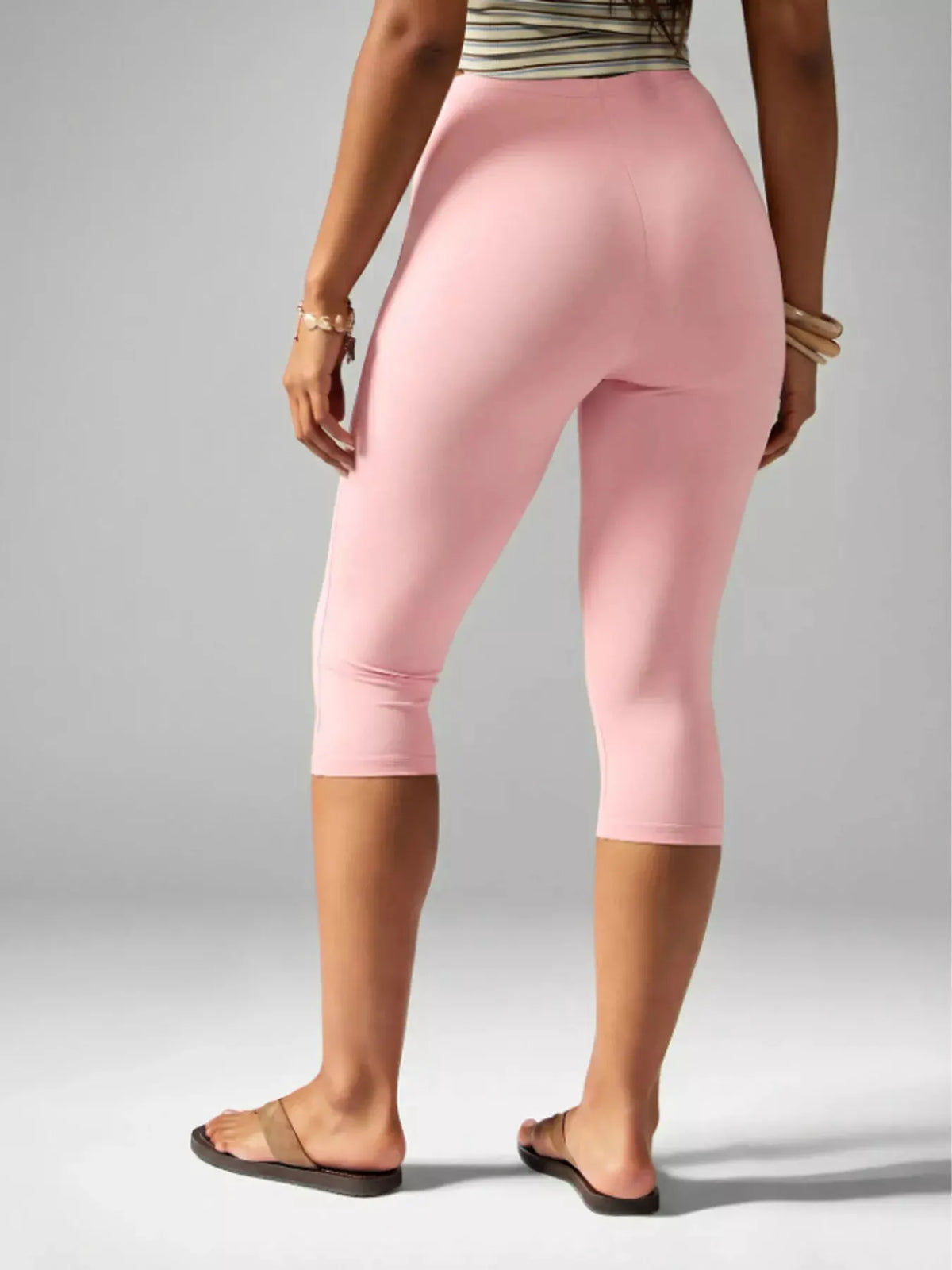 High-Waisted Active Capri Leggings by Trendsi