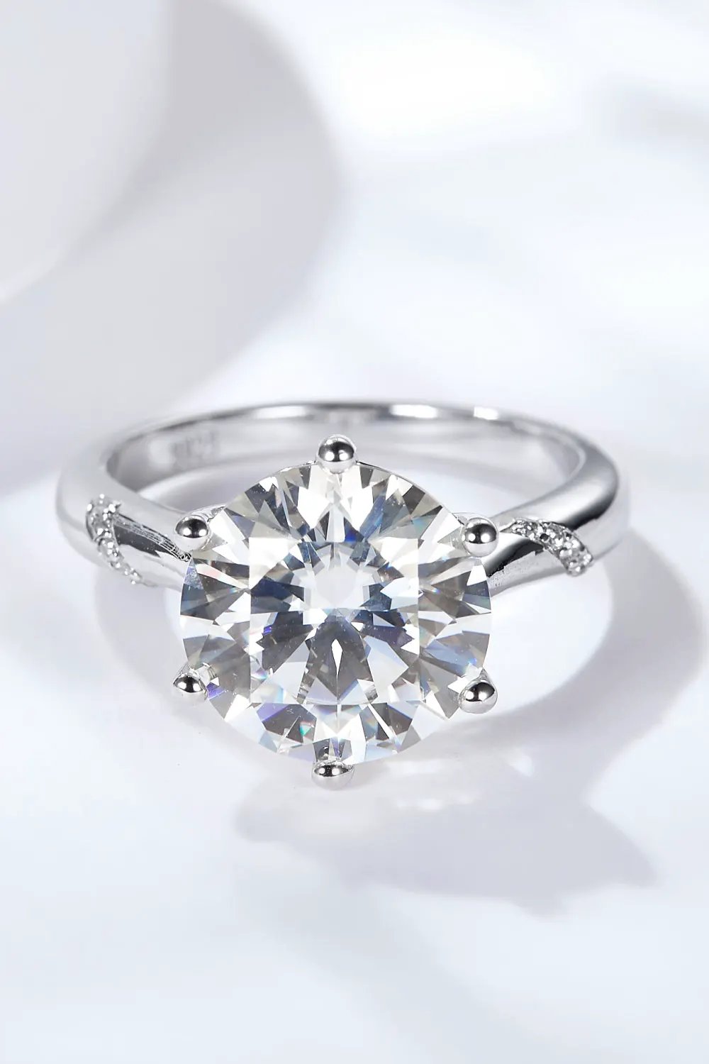 5 Carat Moissanite Solitaire Ring by Partner Label