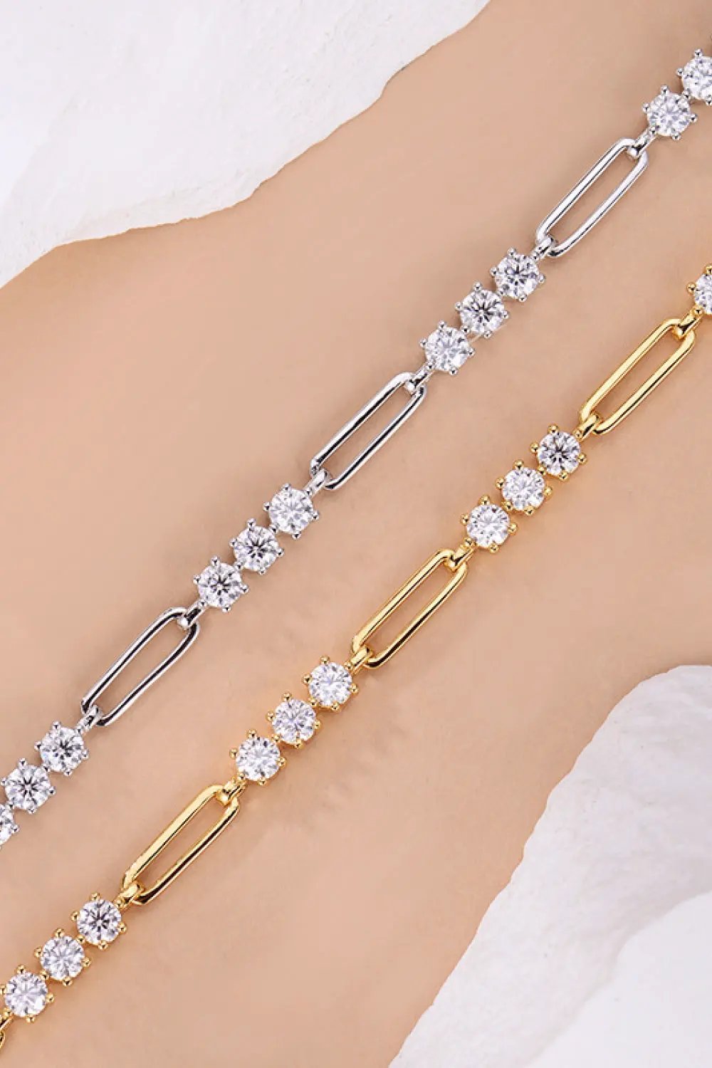 1.8 Carat Moissanite 925 Sterling Silver Bracelet by Partner Label