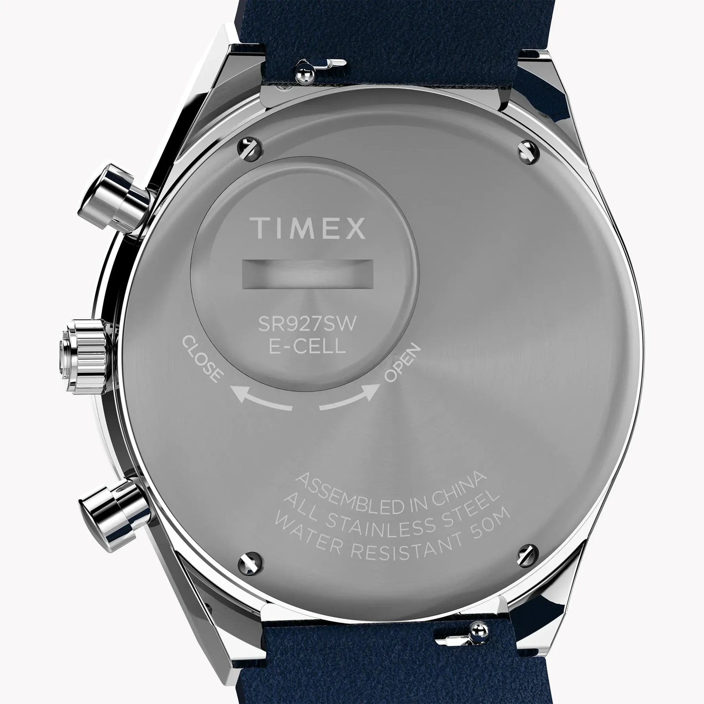 Timex Men's Blue Leather Chrono, Stainless Steel | Tw2w51700 by TIMEX