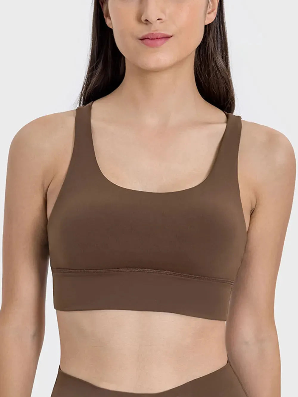 Millennia Crisscross Scoop Neck Active Tank by Millennia