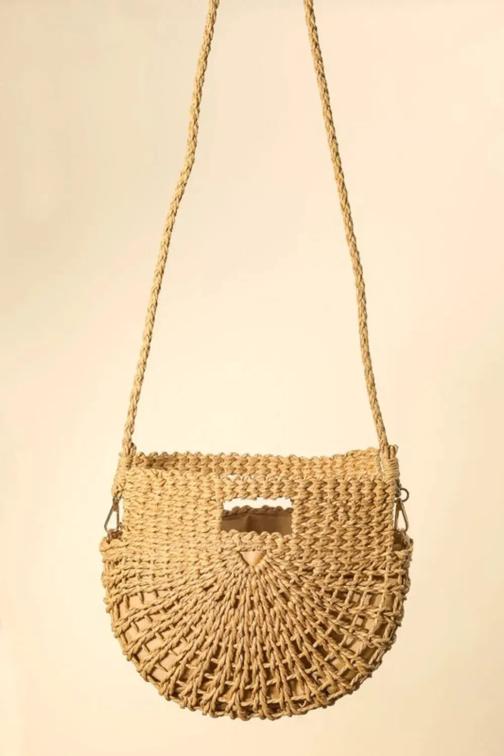 Fame Braided Semi Circle Tote Bag by Fame