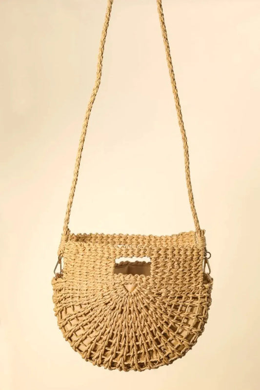 Fame Braided Semi Circle Tote Bag by Fame