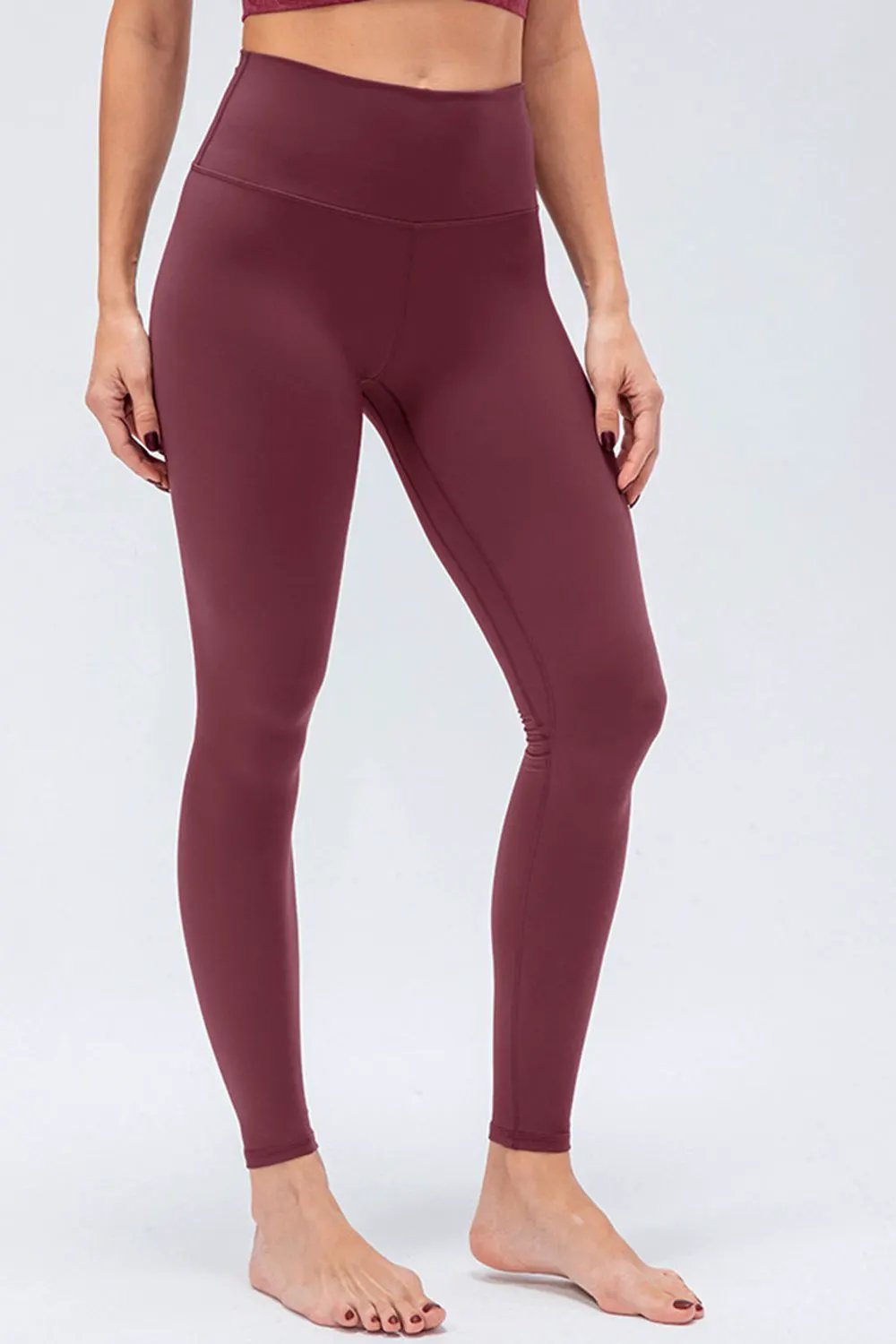 Wide Waistband Slim Fit Active Leggings by Partner Label