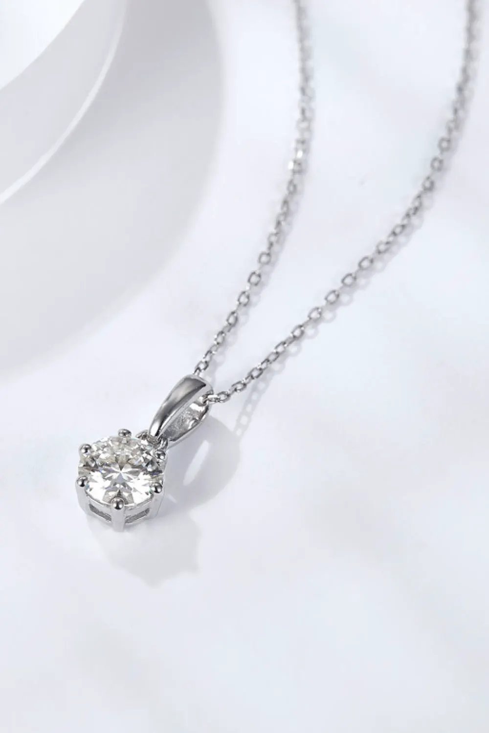 2 Carat 6-Prong Moissanite Pendant Necklace by Partner Labels