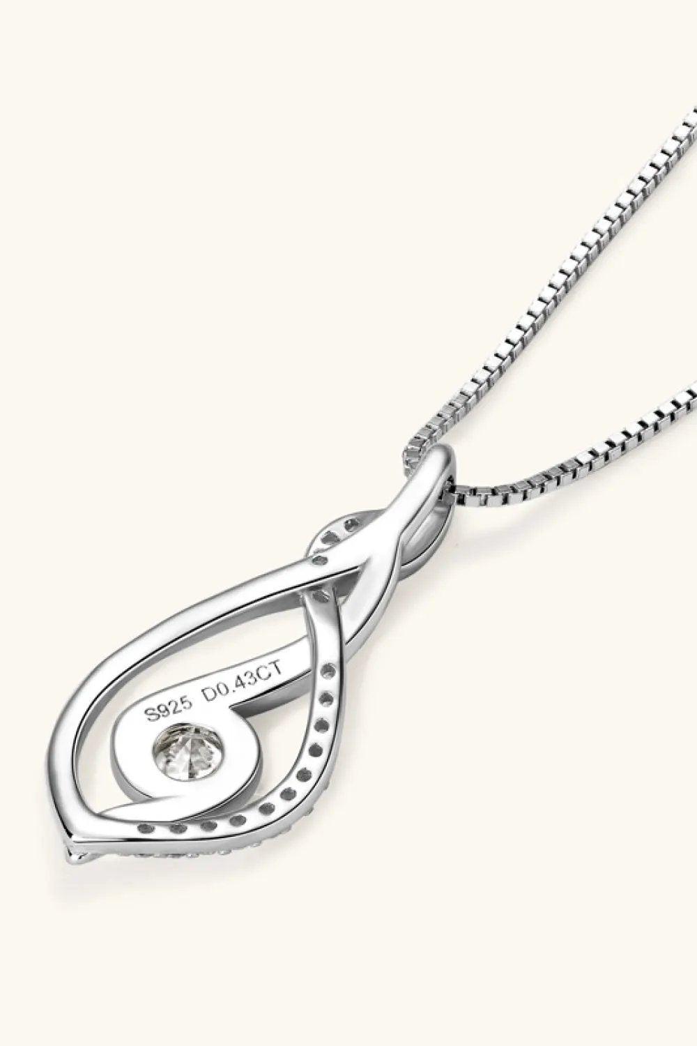Moissanite 925 Sterling Silver Necklace by Partner Label