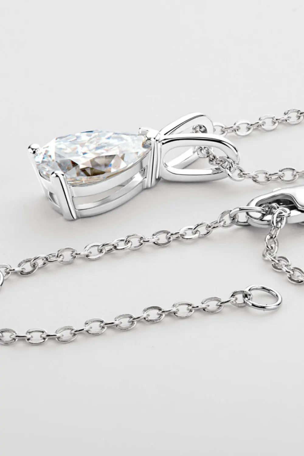 1.5 Carat Moissanite Pendant 925 Sterling Silver Necklace by Partner Labels