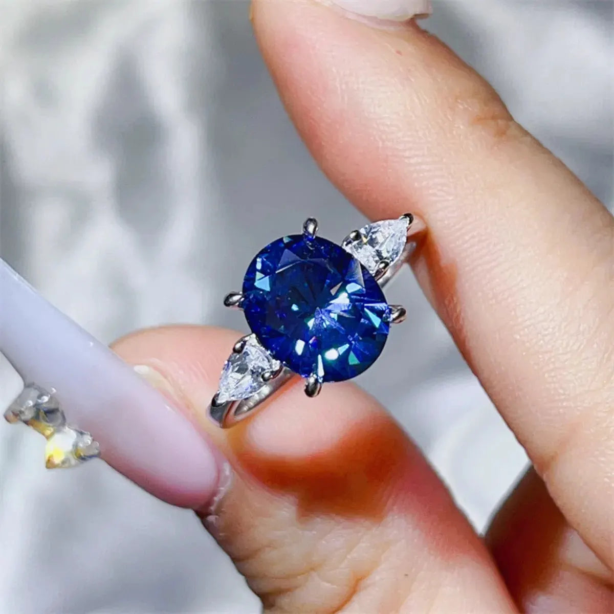 3 Carat Moissanite 925 Sterling Silver Ring by Partner Label