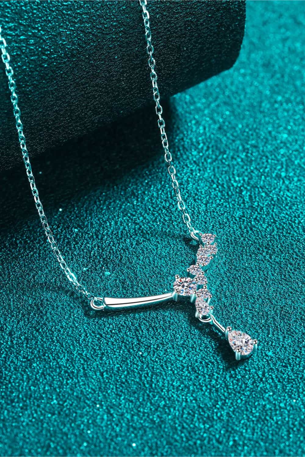 1 Carat Moissanite 925 Sterling Silver Necklace by Partner Labels