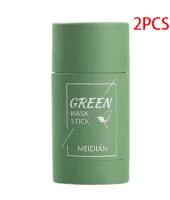 Cleansing Green Tea Mask Clay Stick Oil Control Anti-Acne Whitening Seaweed Mask Skin Care by Anybestbuy Store