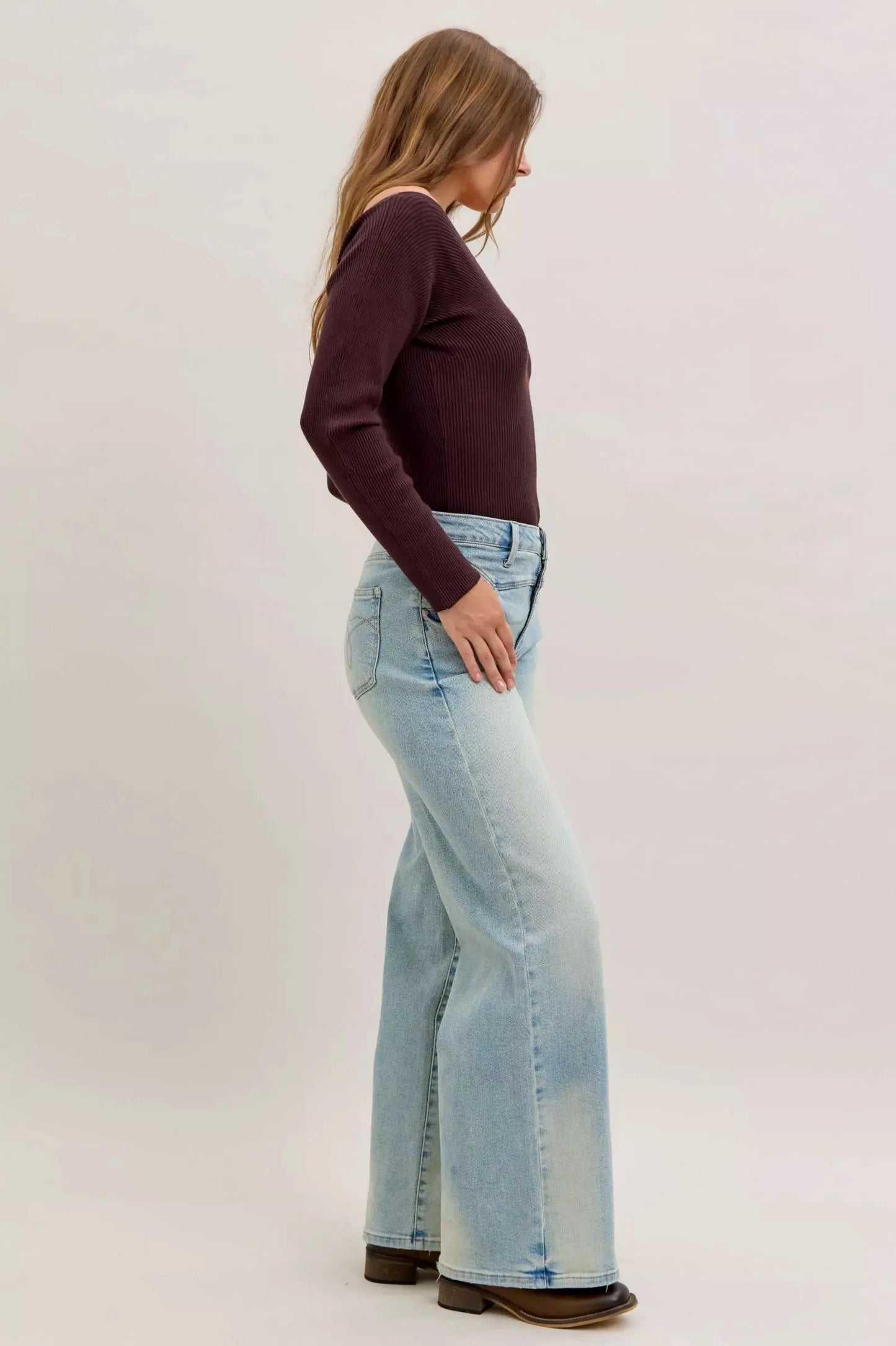 Judy Blue High Waist Column Straight Jeans by Judy Blue