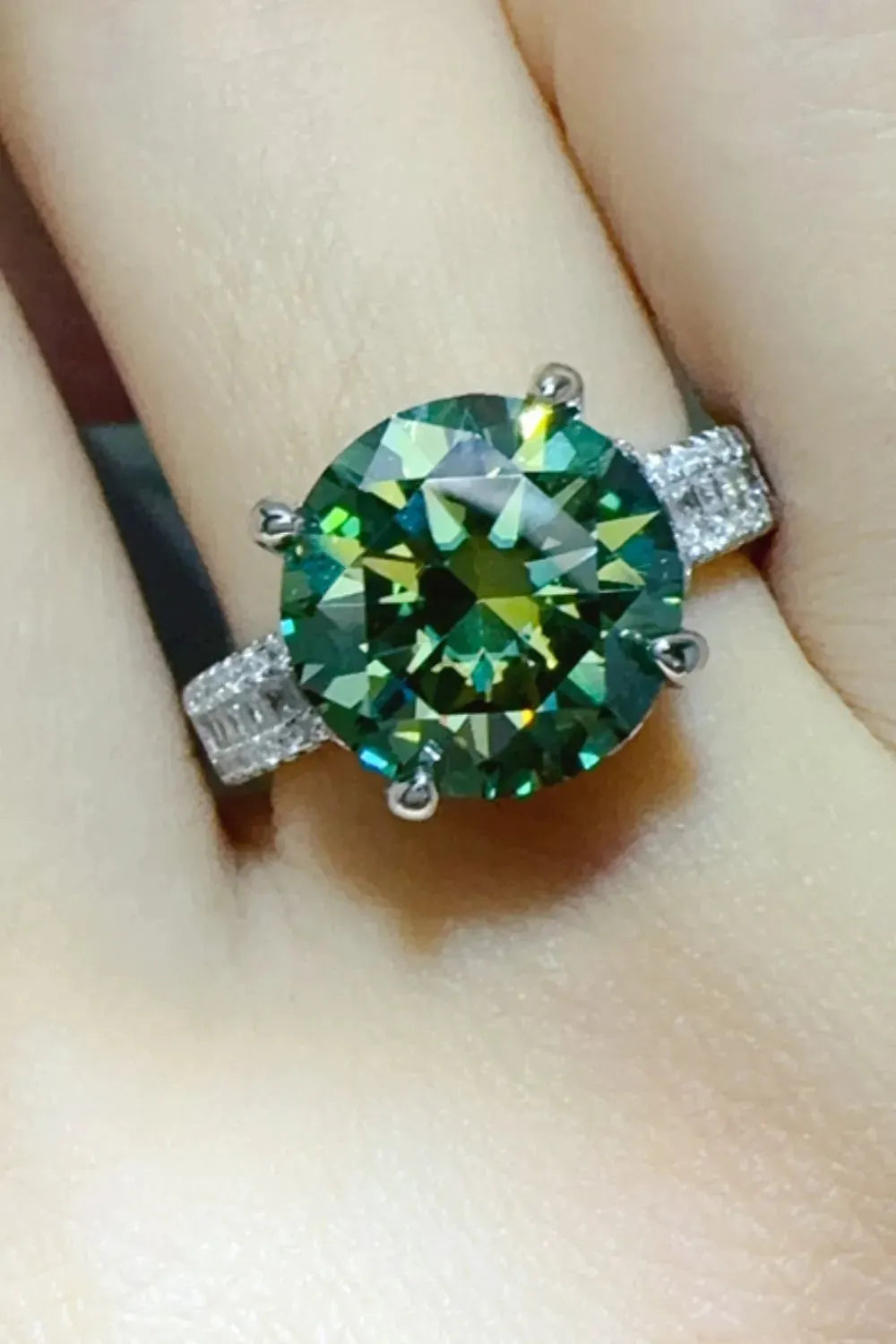 5 Carat Moissanite 925 Sterling Silver Ring by Partner Label