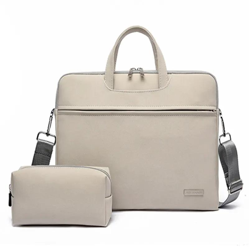 PU Leather Women Laptop Bag Notebook Carrying Case Briefcase For Macbook Air 13.3 14 15.6 Inch Men Handbags Shoulder Mouse Bag by Maiden-Art