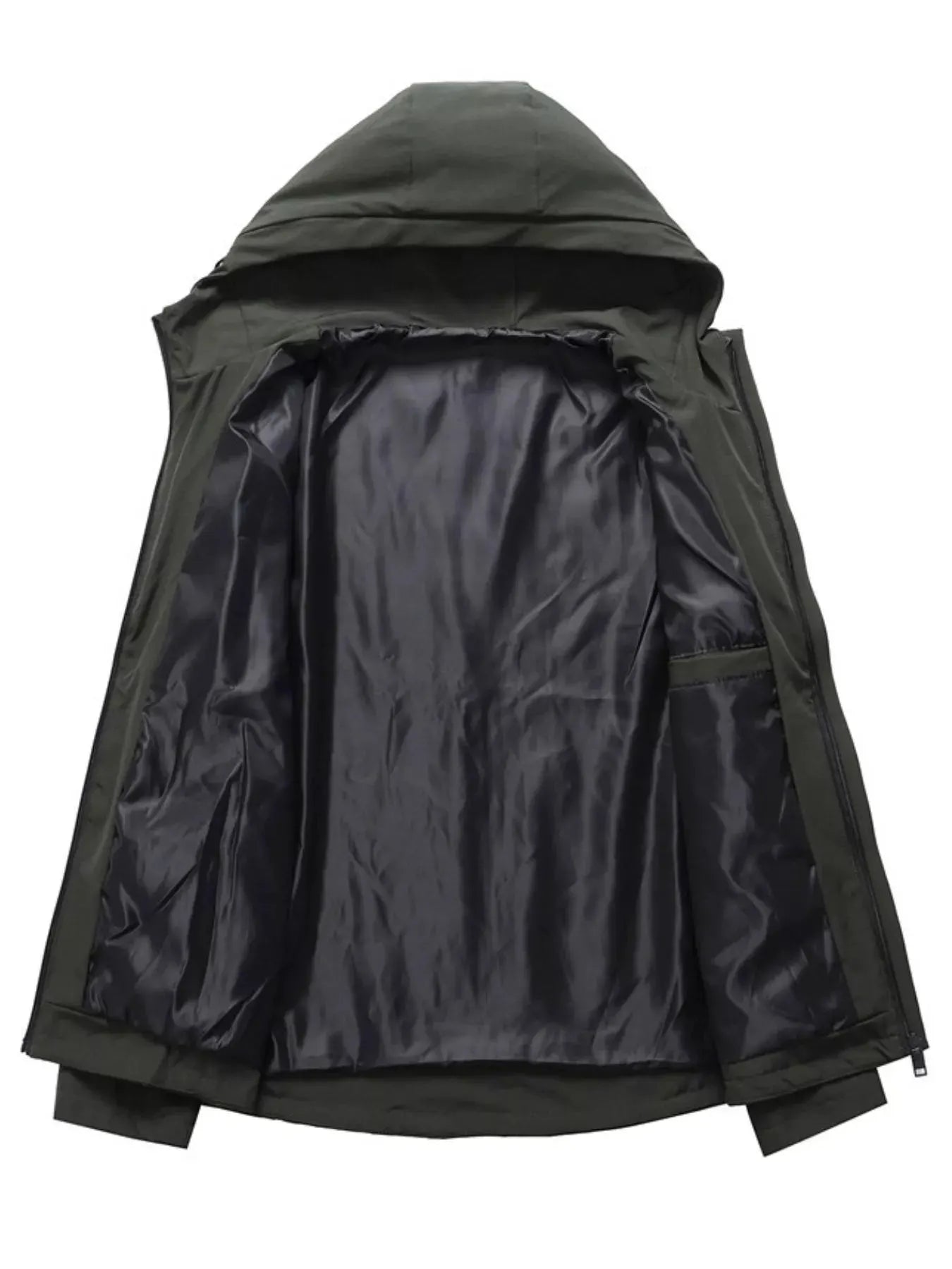 Men's Plus Size Casual Hooded Windproof Jacket by Partner Label