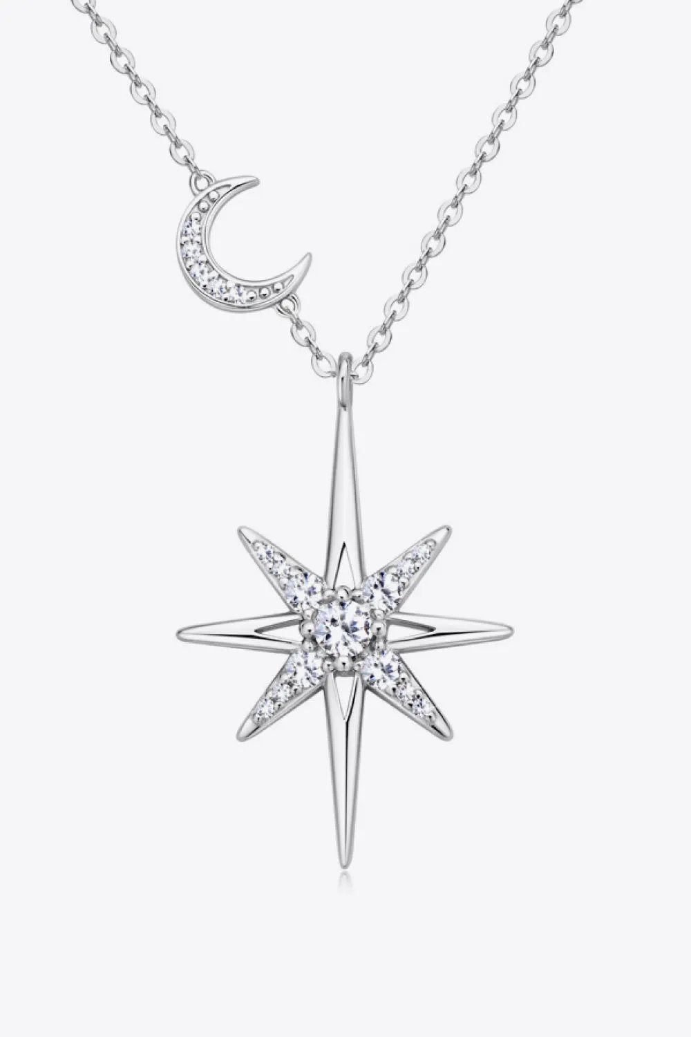 Moissanite 925 Sterling Silver Necklace by Partner Label