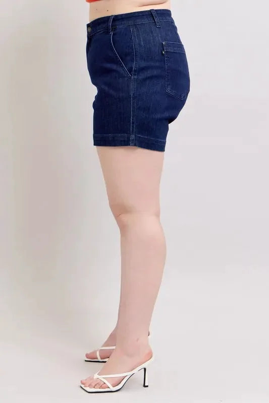 Judy Blue Full Size High Waist Denim Shorts Plus Size by Judy Blue