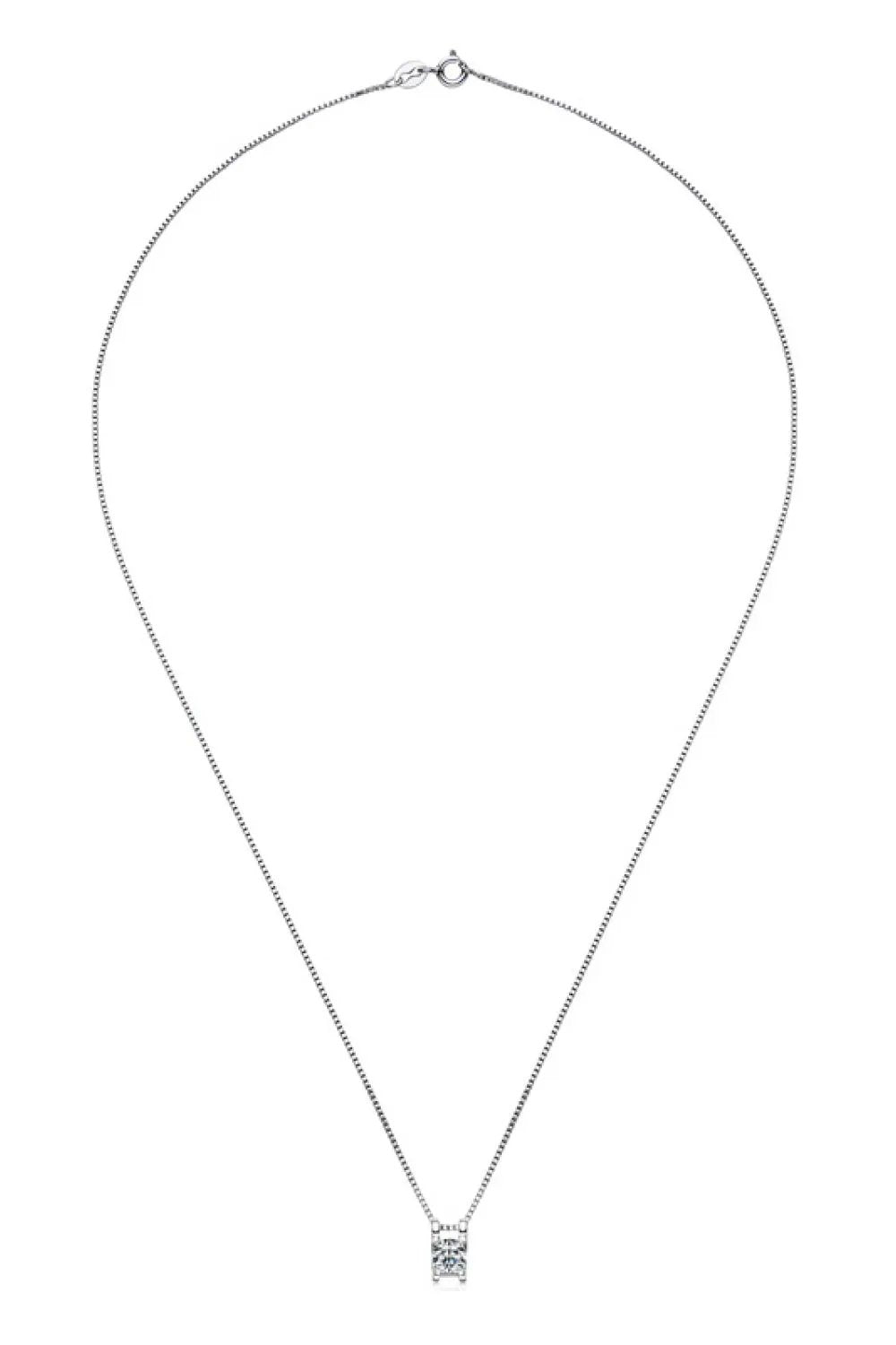 Moissanite 925 Sterling Silver Necklace by Partner Label