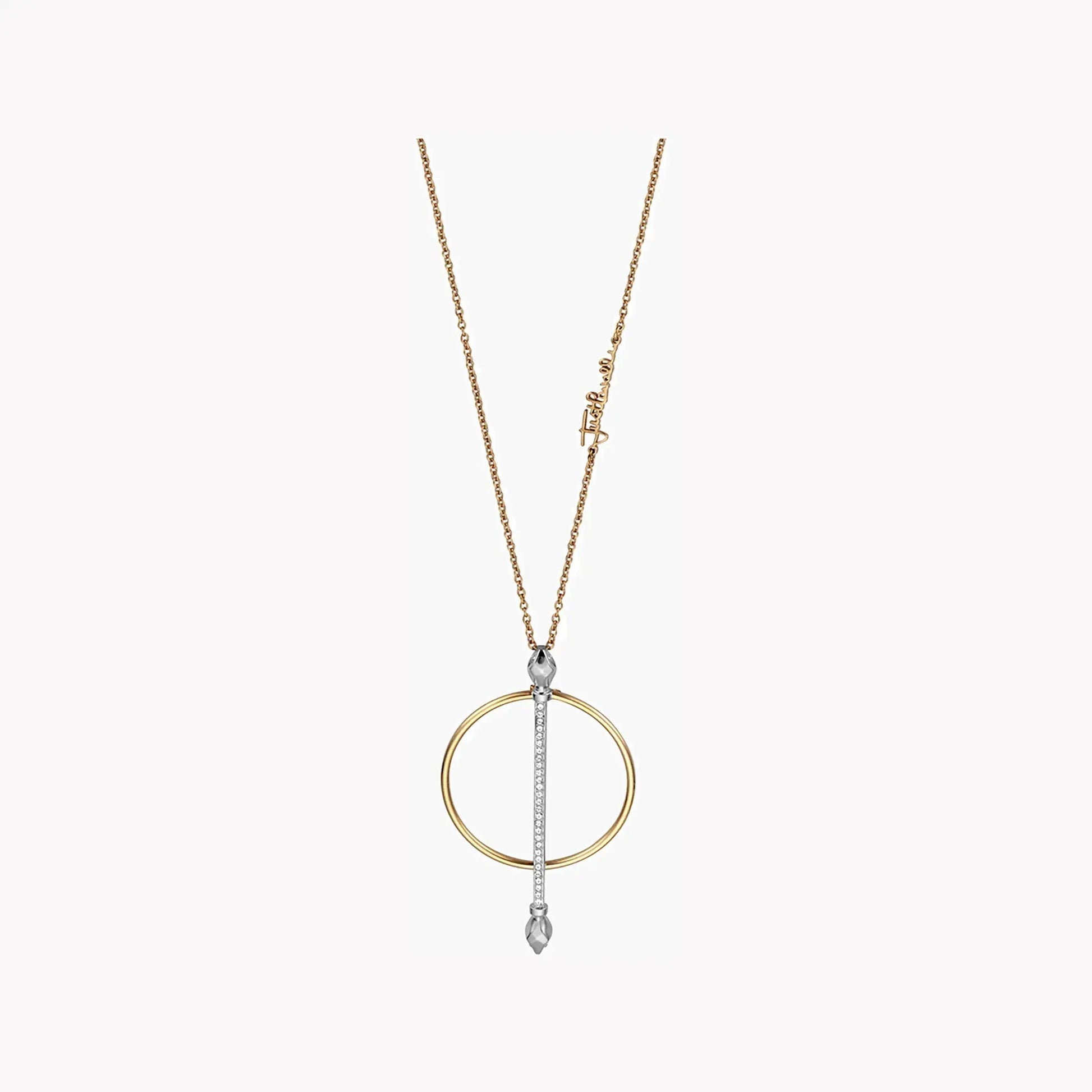 Just Cavalli Women's Silver Brass Necklace, Gold & Silver Finish | Jcnl00410300 by JUST CAVALLI