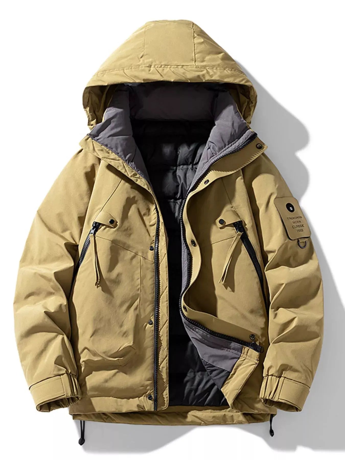 Men's Plus Size Hooded Winter Padded Jacket by Partner Label