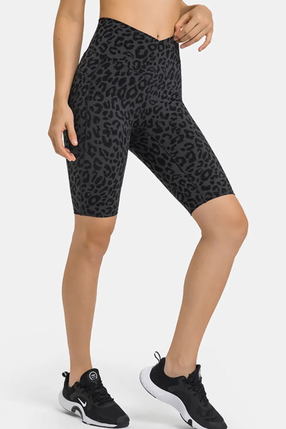 Millennia High Waist Biker Shorts with Pockets by Millennia