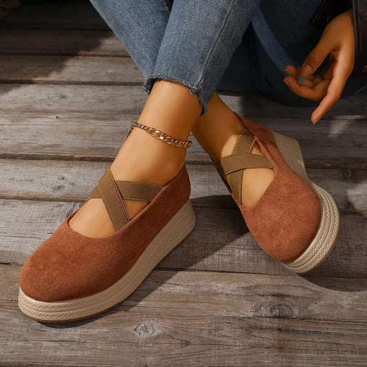Crisscross Wedge Slip-Ons by Partner Label